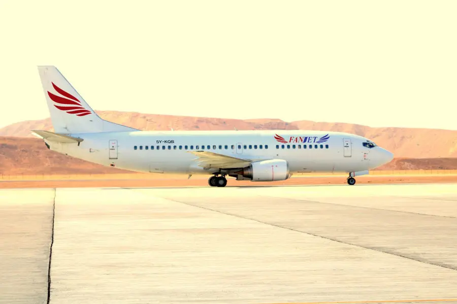 Boeing 737-300 5Y-KQB operated by Fanjet Express, Ltd., exterior