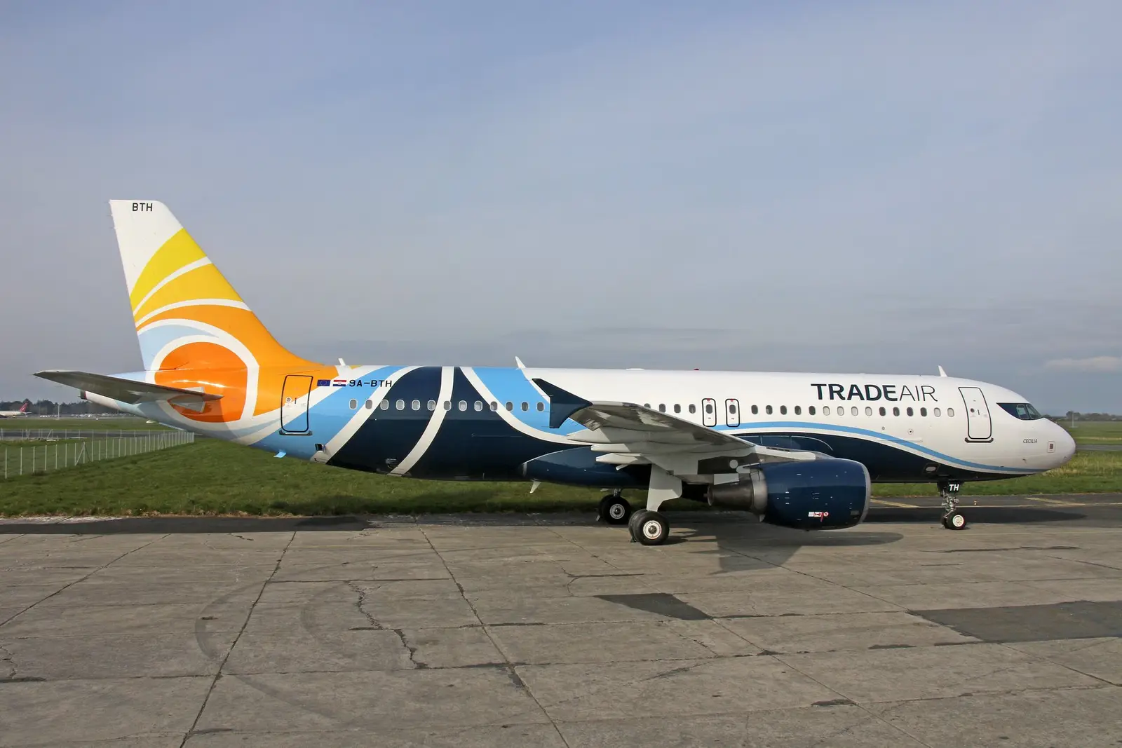 Airbus A320-200 9A-BTH operated by Trade Air, exterior