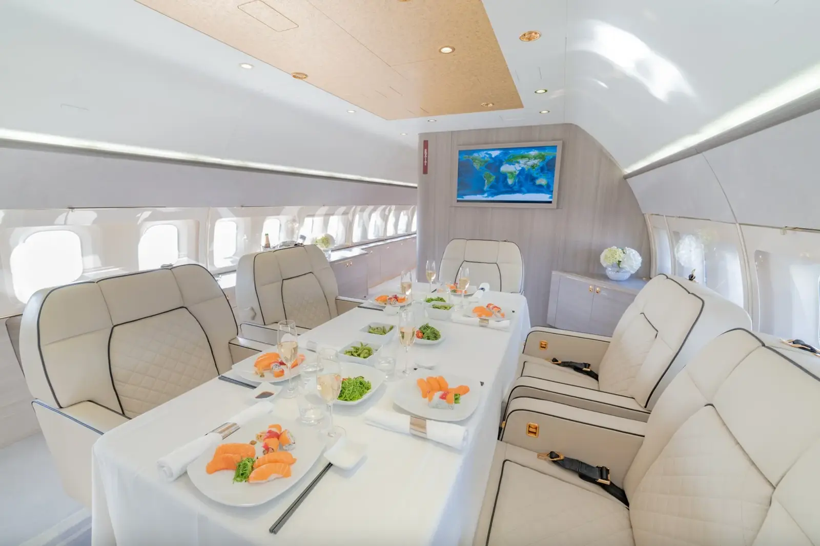 Boeing BBJ 9H-ELF operated by AirX Charter, Ltd. photo 4