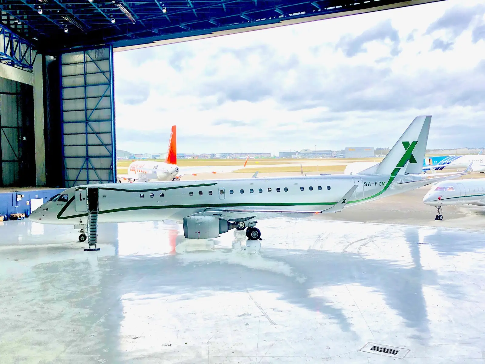 Embraer Lineage 1000 9H-FCM operated by AirX Charter, Ltd., exterior
