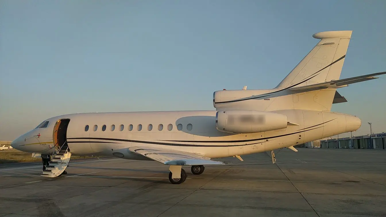 Dassault Falcon 900B 9H-GRS operated by Harmony Jets , exterior