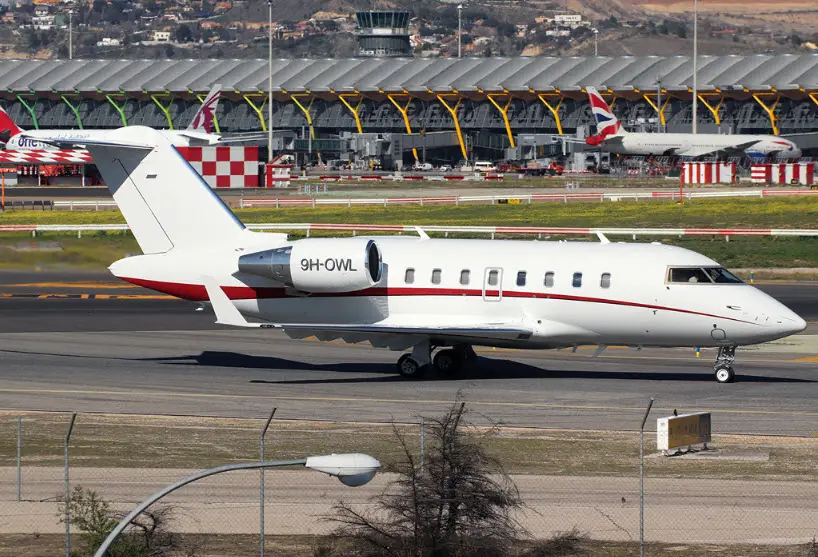 Bombardier Challenger 605 9H-OWL operated by Gestair Aviation Malta, exterior