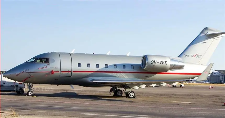 Bombardier Challenger 604 9H-VFK operated by Vistajet, exterior