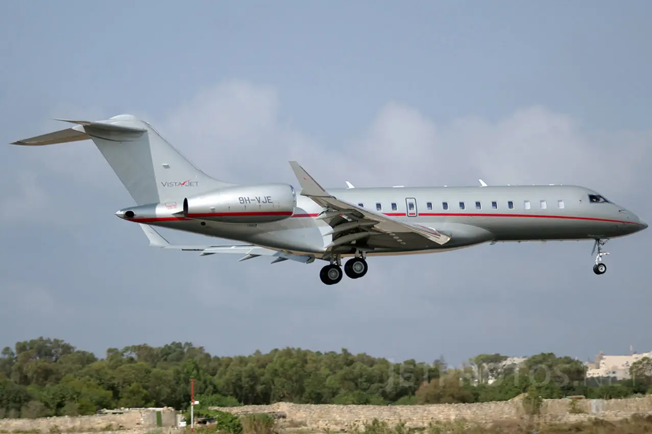 Bombardier Global 6000 9H-VJE operated by Vistajet, exterior