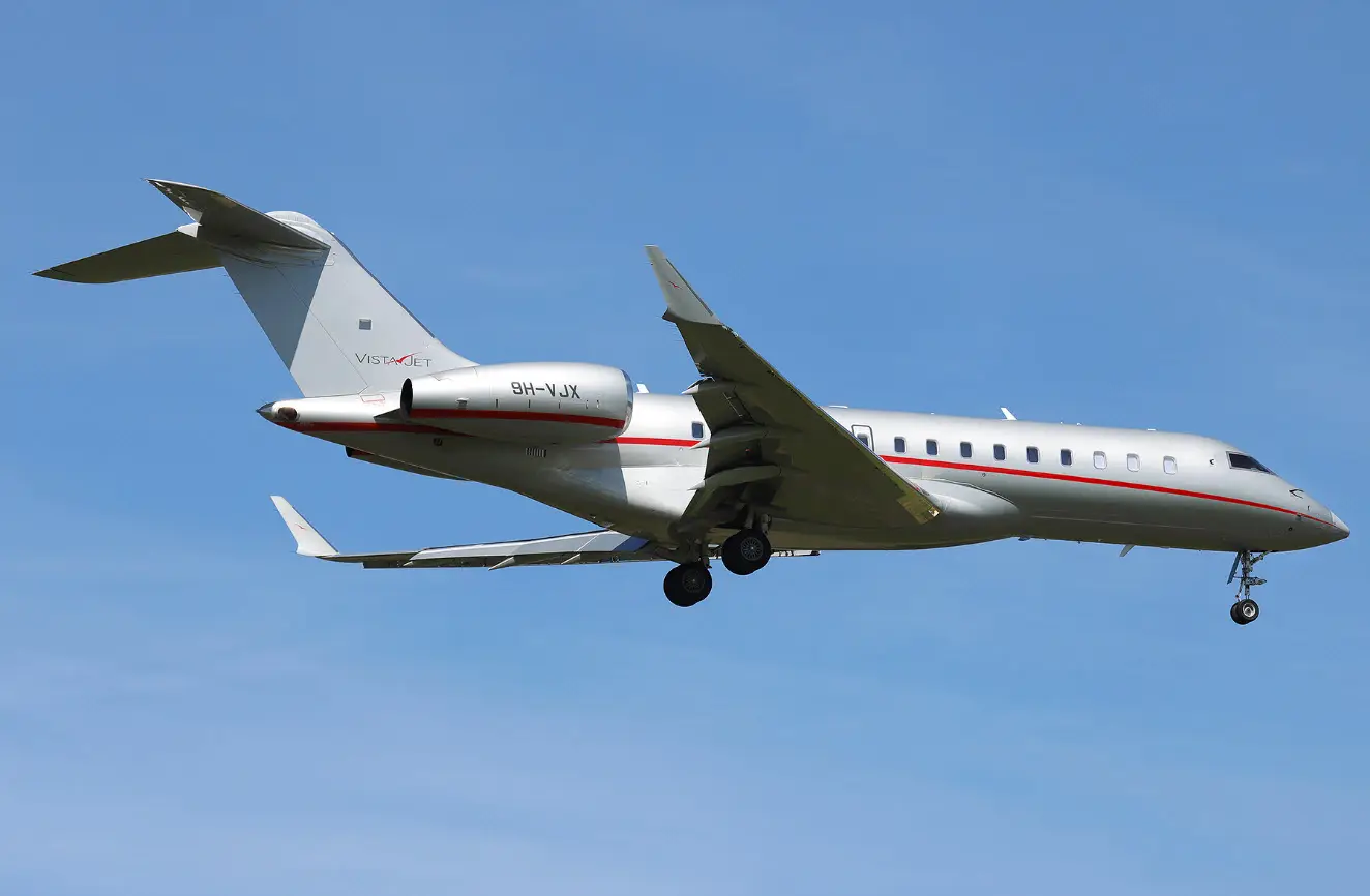 Bombardier Global 6000 9H-VJX operated by Vistajet, exterior