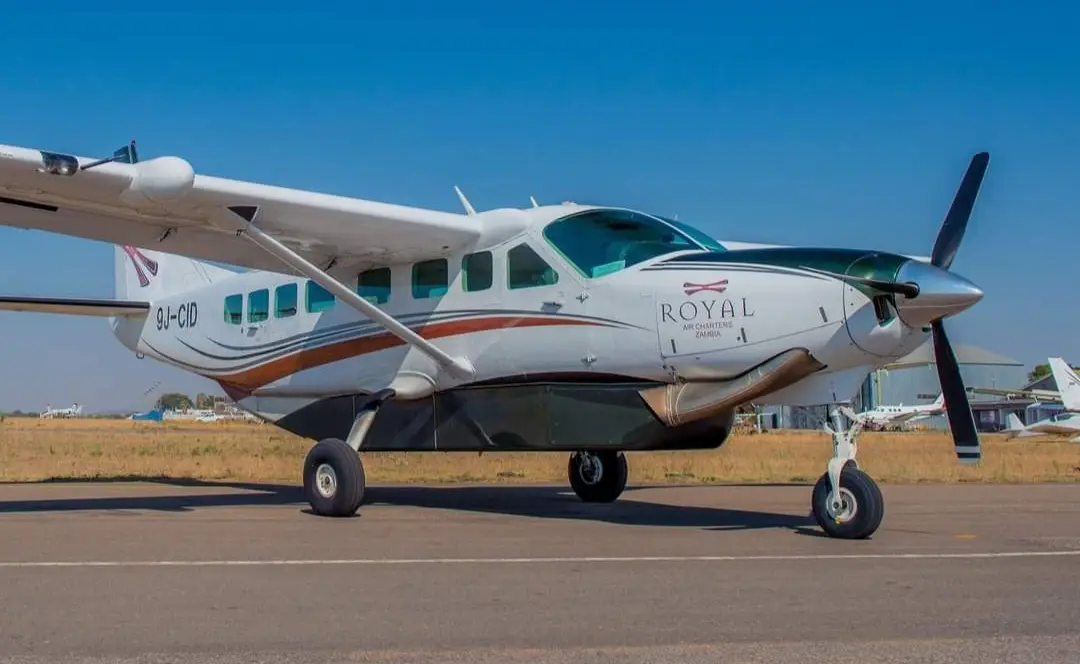 Cessna 208B Grand Caravan 9J-CID operated by Royal Air Charters Zambia, exterior