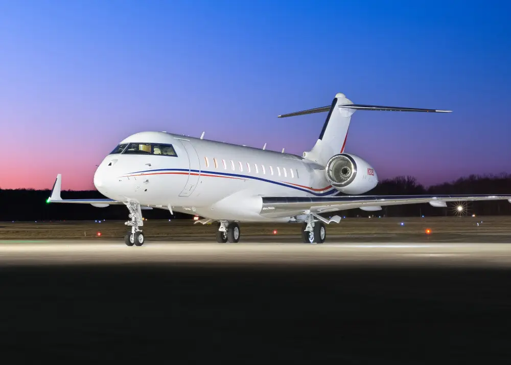 Bombardier Global 6500 A6-AFA operated by Alex Jets, exterior