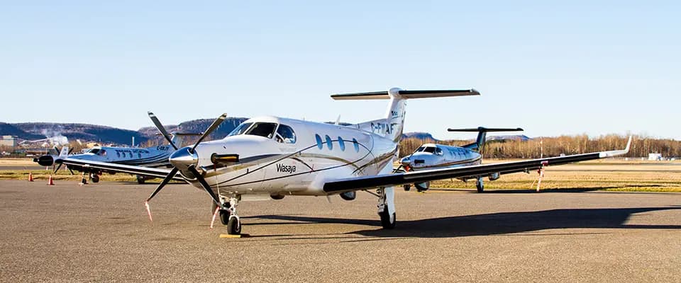 Pilatus PC-12/45 C-FWAF operated by Wasaya Airways, exterior