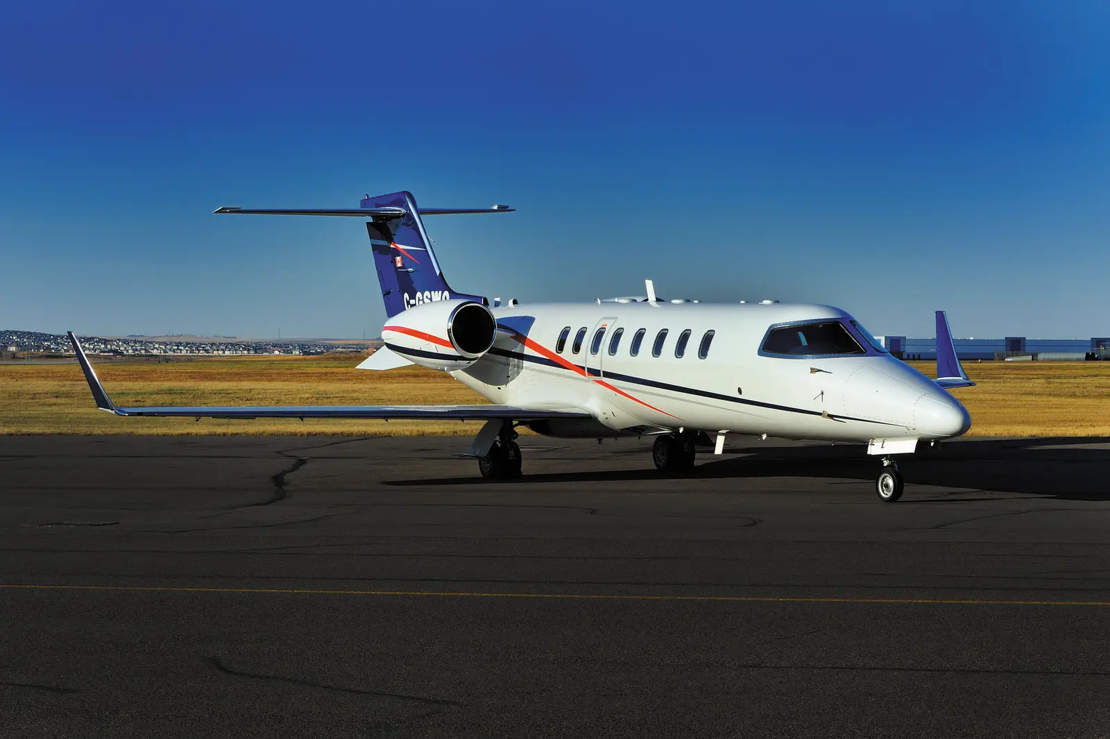 Bombardier Learjet 45 C-GSWQ operated by Sunwest Aviation, Ltd., exterior