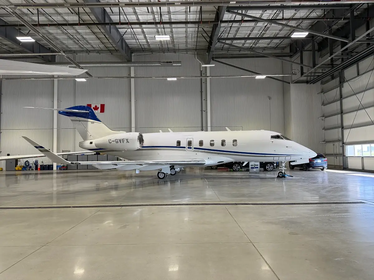 Bombardier Challenger 350 C-GVFX operated by Sunwest Aviation, Ltd., exterior
