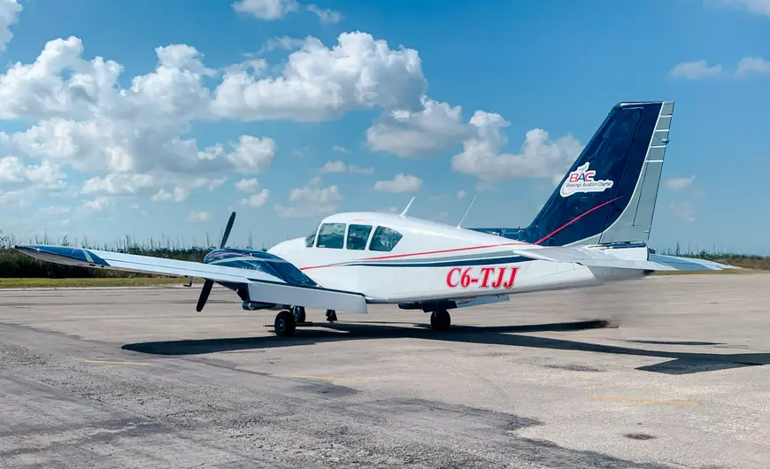 Piper PA-23-250 Aztec C6-TJJ operated by Blessings Aviation, exterior