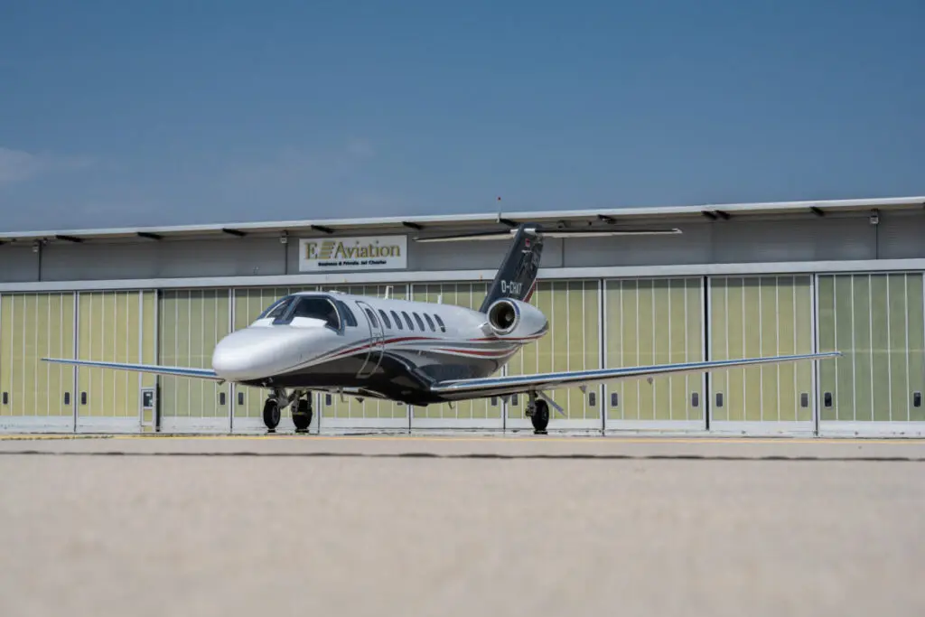 Cessna Citation CJ3+ D-CHAT operated by E-Aviation, exterior
