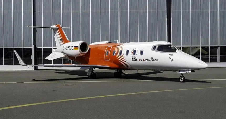 Bombardier Learjet 60 D-CNUE operated by FAI Air Ambulance, exterior