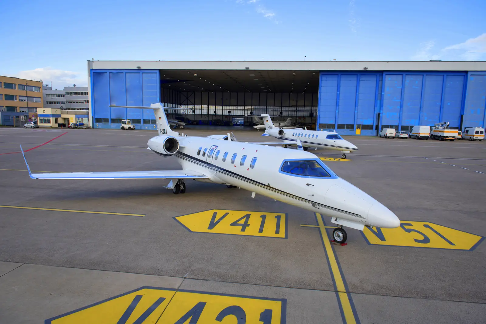 Bombardier Learjet 45 D-CQAA operated by Quick Air Jet Charter GmbH, exterior