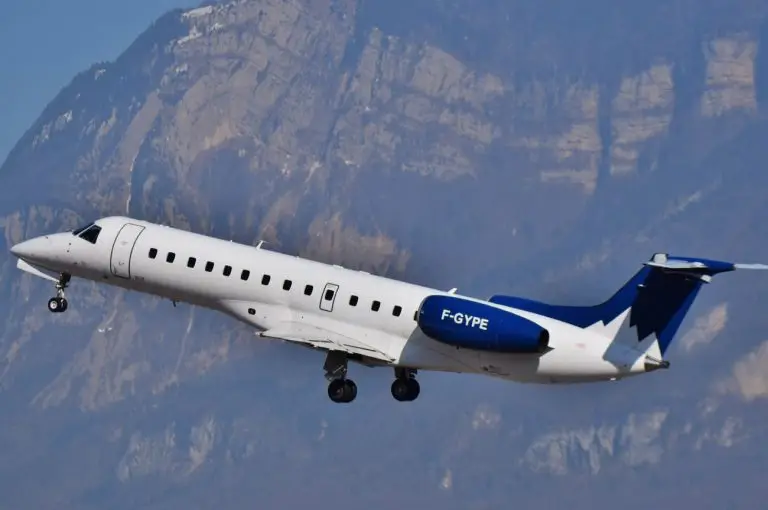 Embraer 135LR F-GYPE operated by Pan Europeenne Air Service, exterior