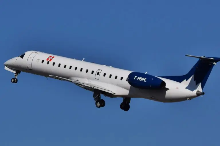 Embraer 145LR F-HBPE operated by Pan Europeenne Air Service, exterior