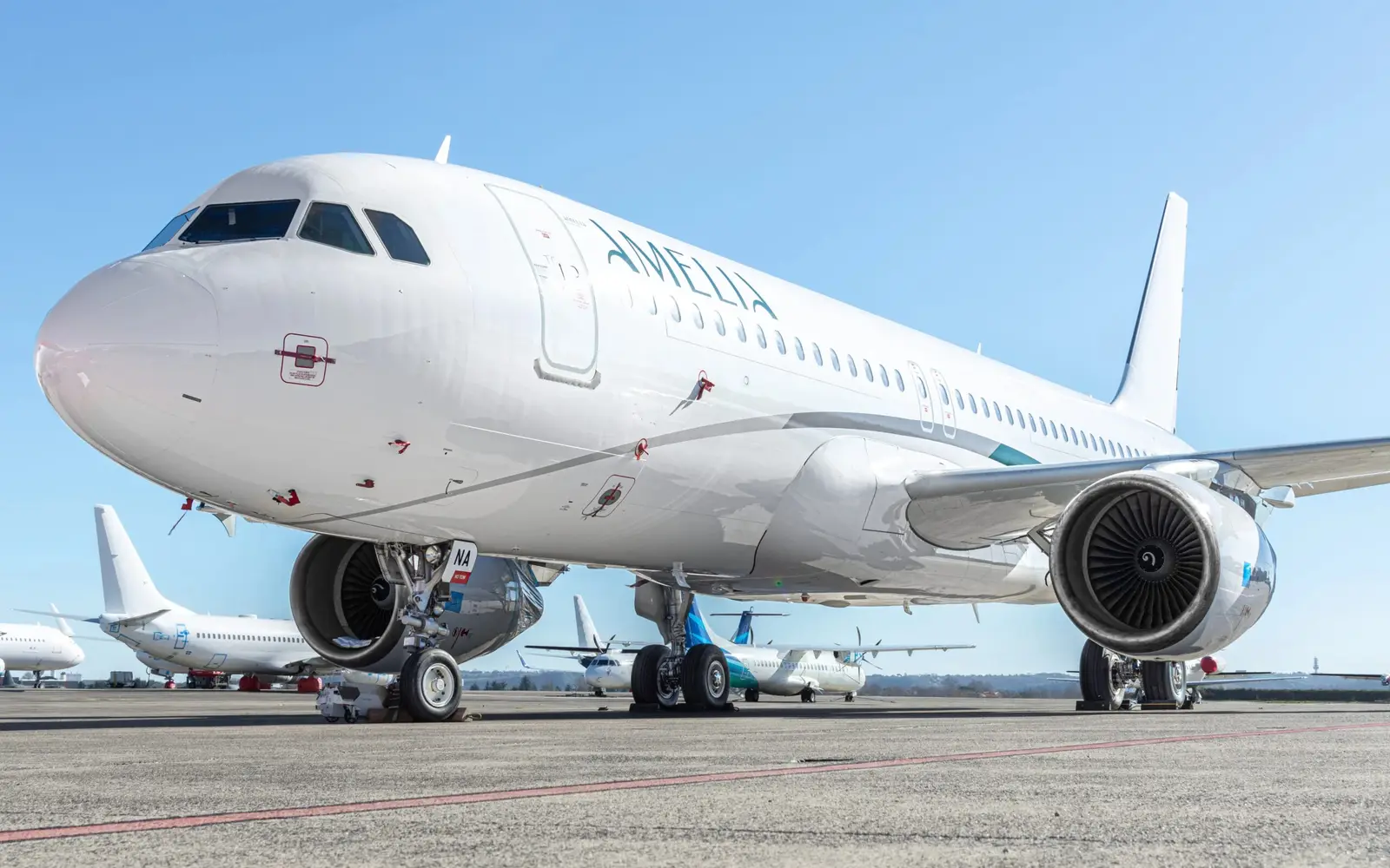 Airbus A320-200 F-HDRF operated by Amelia by Regourd Aviation, exterior