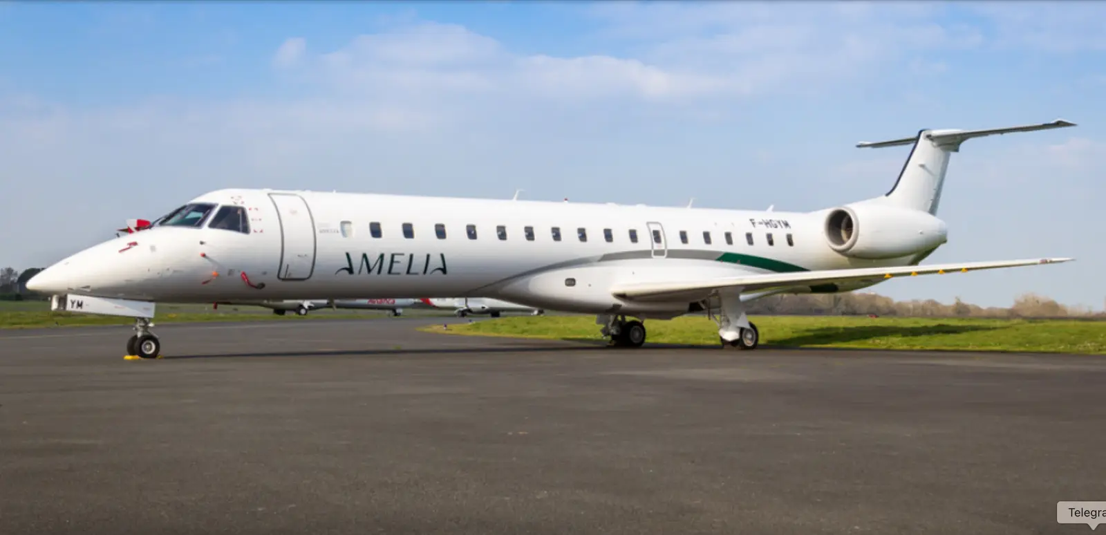 Embraer 145LR F-HGYM operated by Amelia by Regourd Aviation, exterior