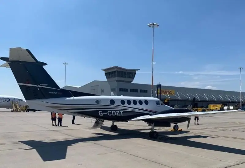 Beechcraft King Air 200 G-CDZT operated by RVL Aviation, exterior