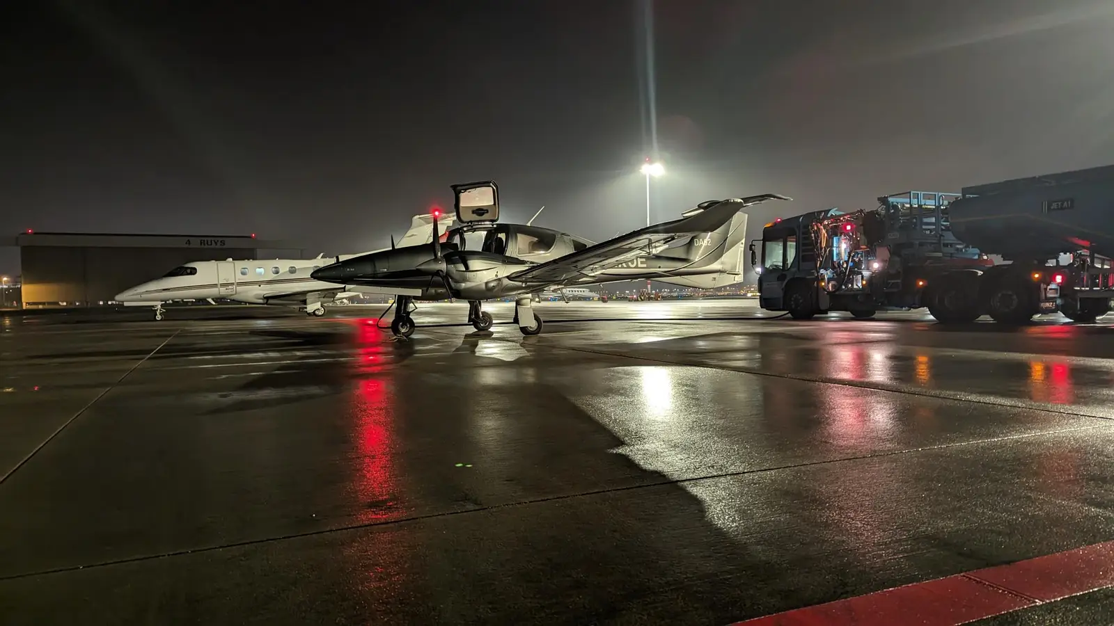 Diamond DA62 G-IRJE operated by Naljets Ltd, exterior