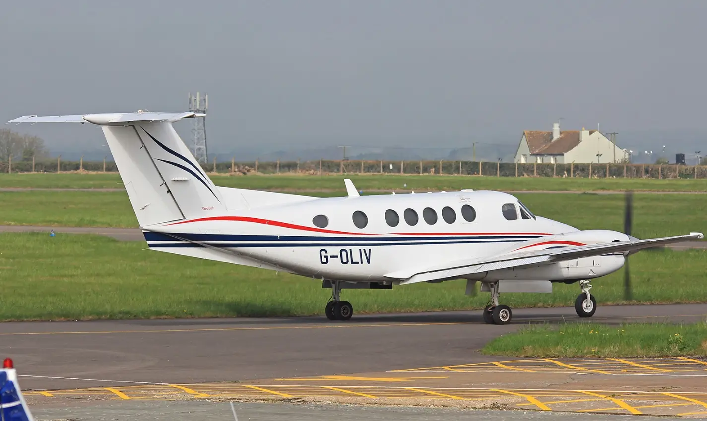 Beechcraft King Air 200 G-OLIV operated by DragonFly Executive Aviation Charter, exterior