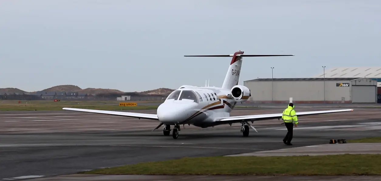 Cessna CitationJet G-POYA operated by Synergy Aviation, exterior