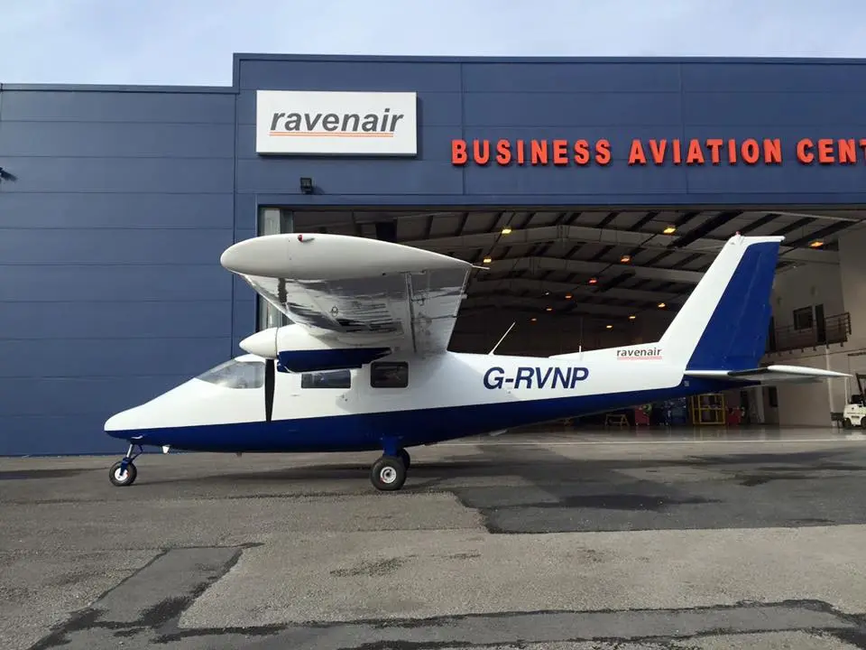 Vulcanair P68 G-RVNP operated by RavenAir, exterior