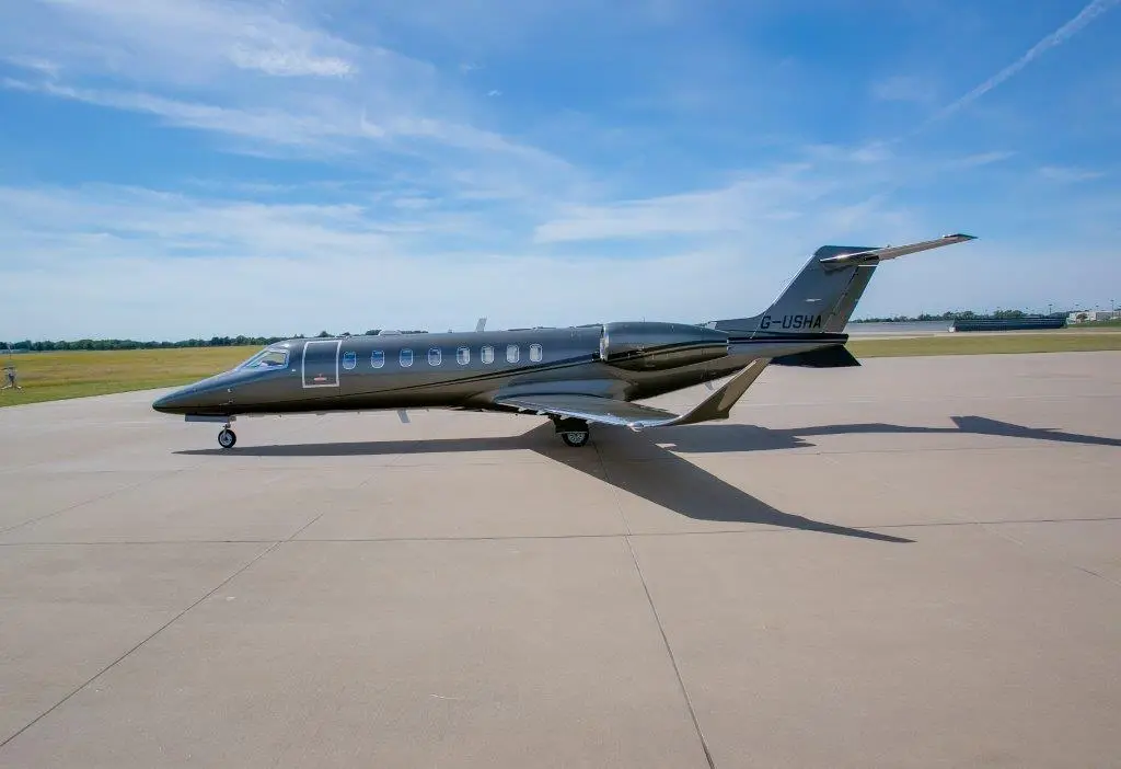 Bombardier Learjet 75 G-USHA operated by Aperta Aviation, exterior