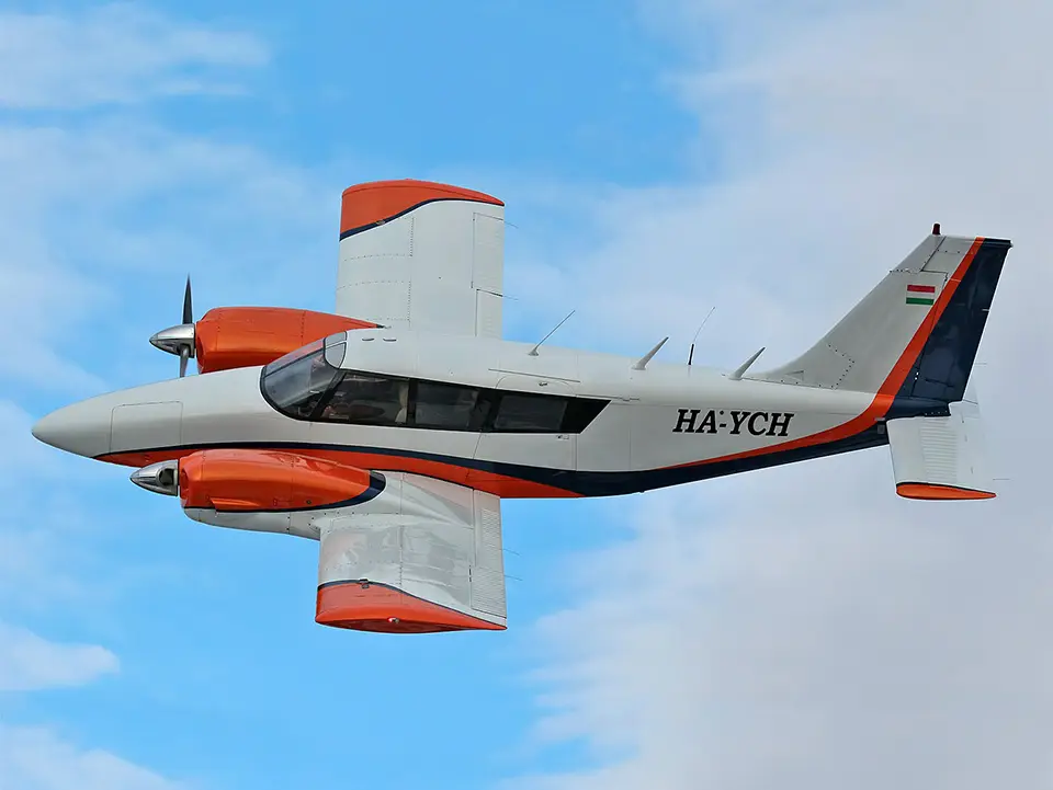 Piper PA-34-200T Seneca II HA-YCH operated by Fly-Coop Legiszolgaltato Ltd, exterior