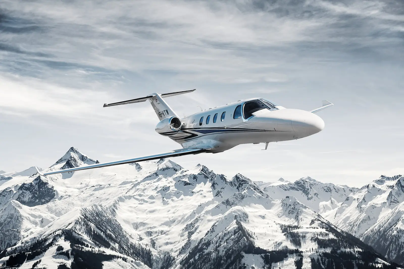 Cessna Citation M2 HB-VTW operated by Transwing Ltd., exterior