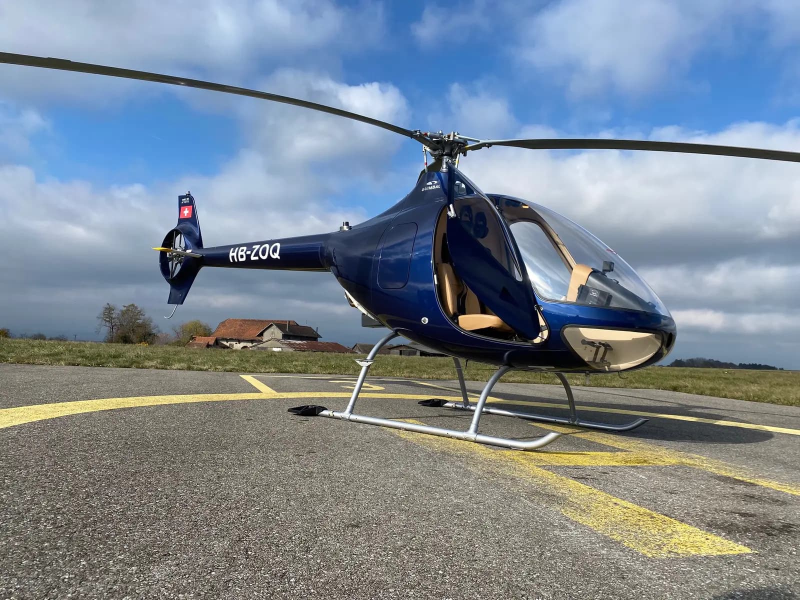 Guimbal Cabri G2 HB-ZOQ operated by Heli Lausanne, exterior
