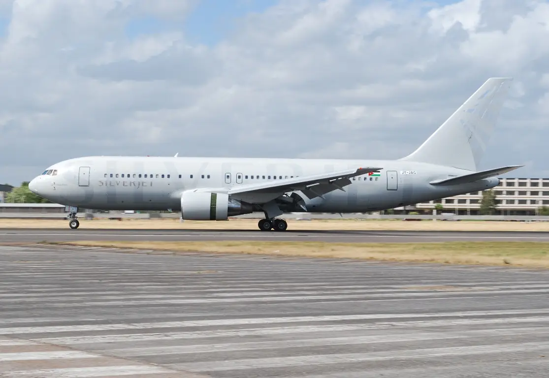 Boeing 767-200 JY-JAG operated by Jordan Aviation, exterior