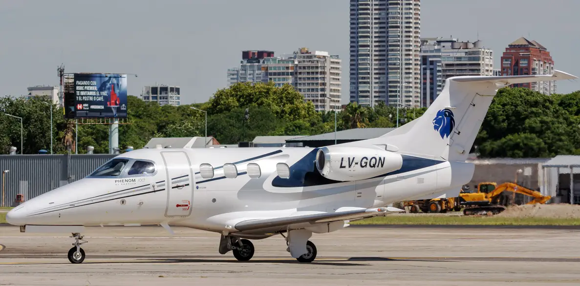 Embraer Phenom 100 LV-GQN operated by FLYZAR, exterior