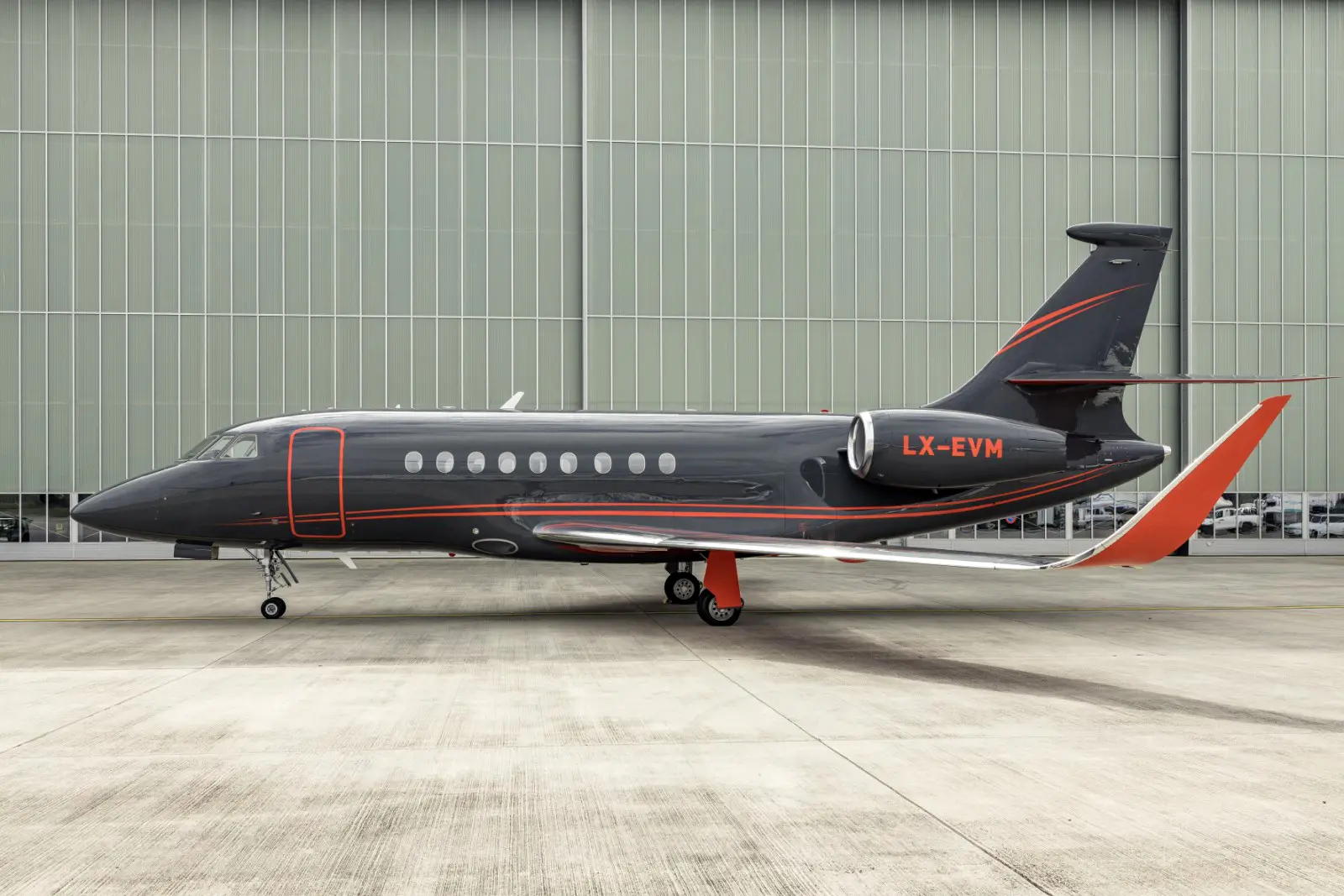 Dassault Falcon 2000LX LX-EVM operated by Global Jet, exterior