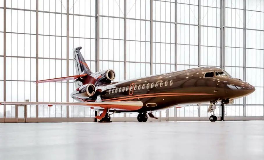 Dassault Falcon 8X LX-LXL operated by Global Jet, exterior