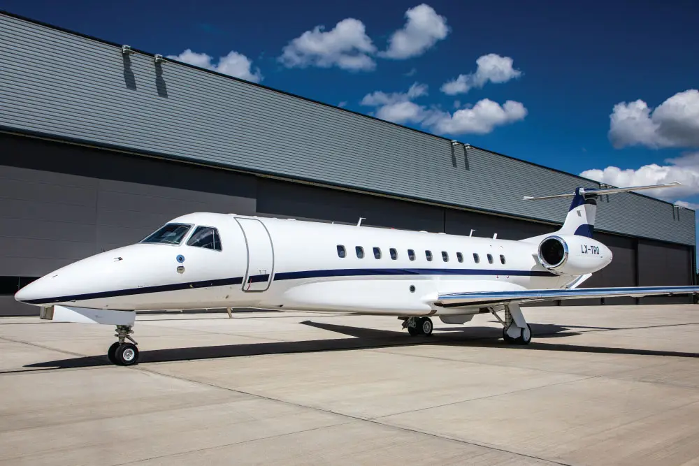Embraer Legacy 650 LX-TRO operated by Luxaviation Group Europe, exterior