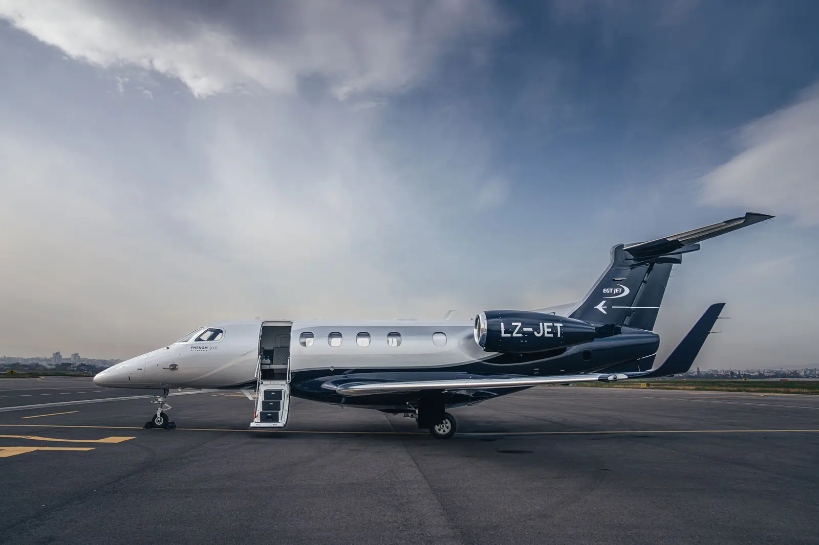 Embraer Phenom 300 LZ-JET operated by EGT JET LTD., exterior