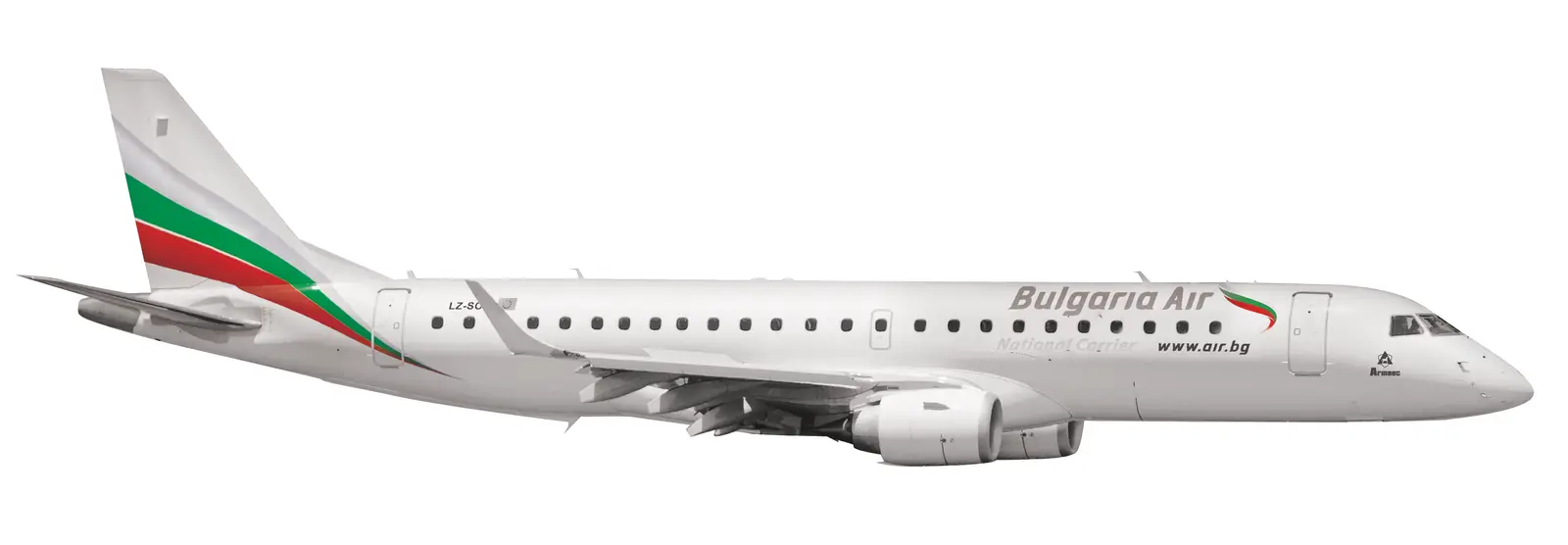 Embraer 190 LZ-SOF operated by Bulgaria Air, exterior