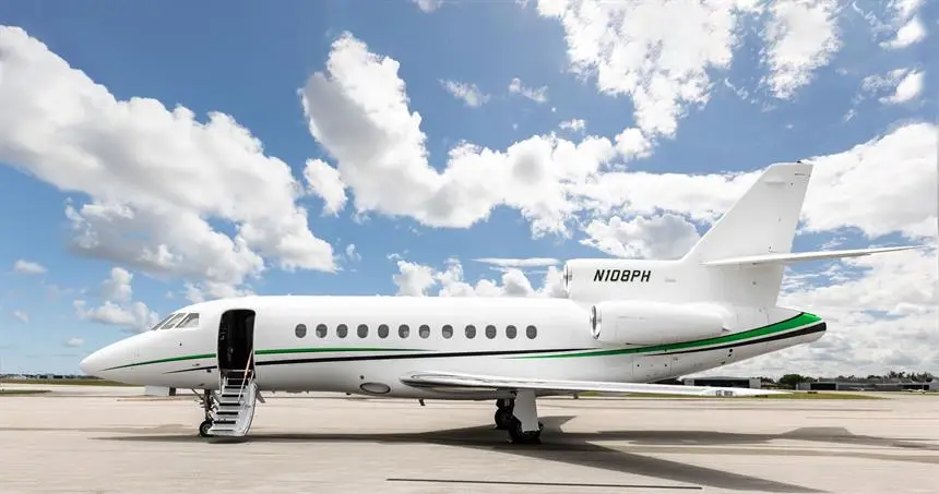 Dassault Falcon 900 N108PH operated by Chicago Jet Group, KARR, exterior