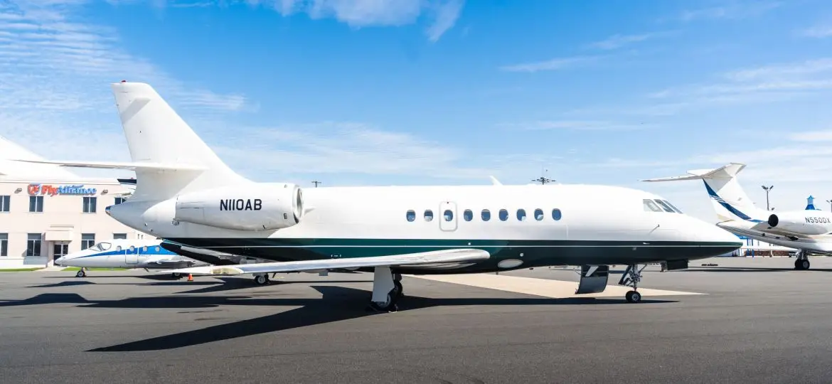 Dassault Falcon 2000 N110AB operated by Fly Alliance, exterior