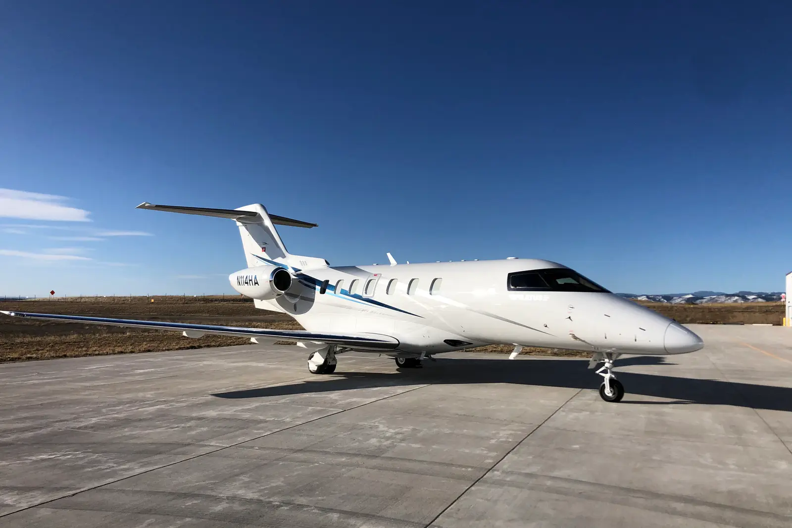 Pilatus PC-24 N114HA operated by Maxair, LLC, exterior