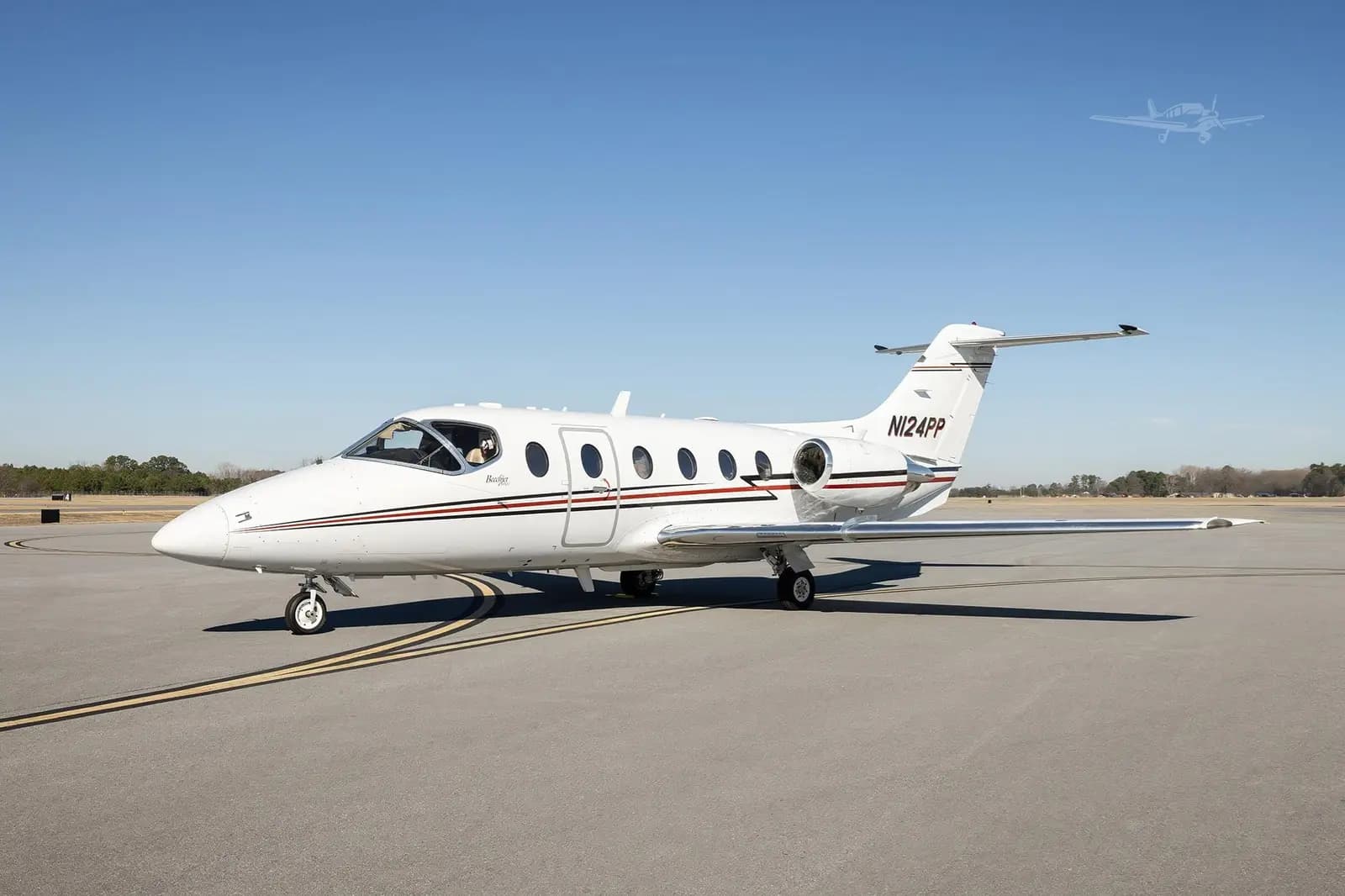 Beechcraft Beechjet 400A N124PP operated by Exklusiv Aviation Services (Switzerland) SA, exterior