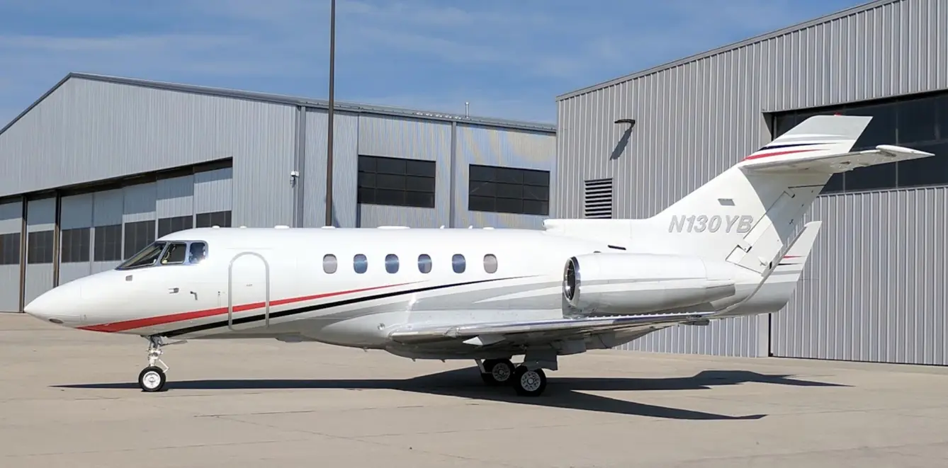 Beechcraft Hawker 800XP N130YB operated by Business Aviators, Inc., exterior
