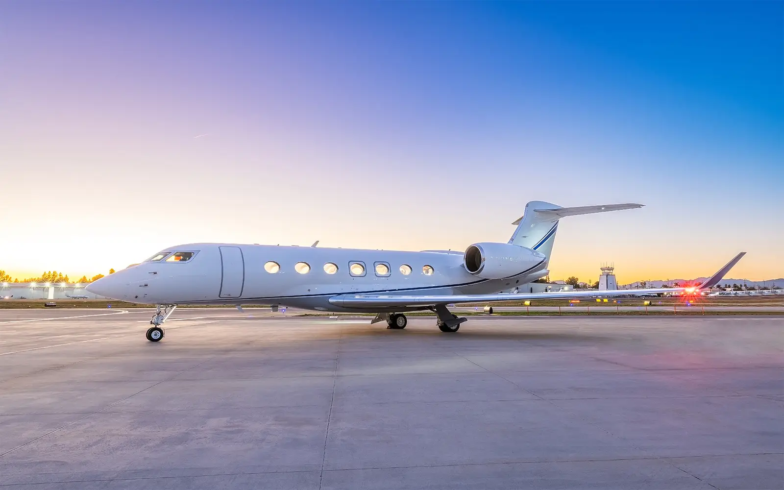 Gulfstream GVII-G500 N131YF operated by Clay Lacy Aviation, Inc., exterior