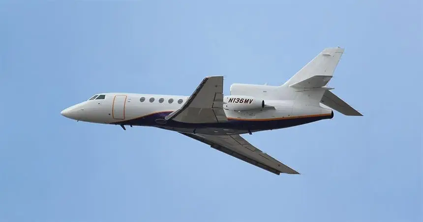 Dassault Falcon 50EX N136MV operated by Short Hills Aviation Services, LLC, exterior