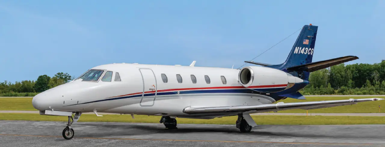 Cessna Citation Excel N143CG operated by Shoreline Aviation Inc, exterior