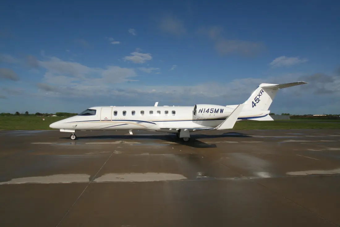 Bombardier Learjet 45 N145MW operated by Basin Aviation, exterior