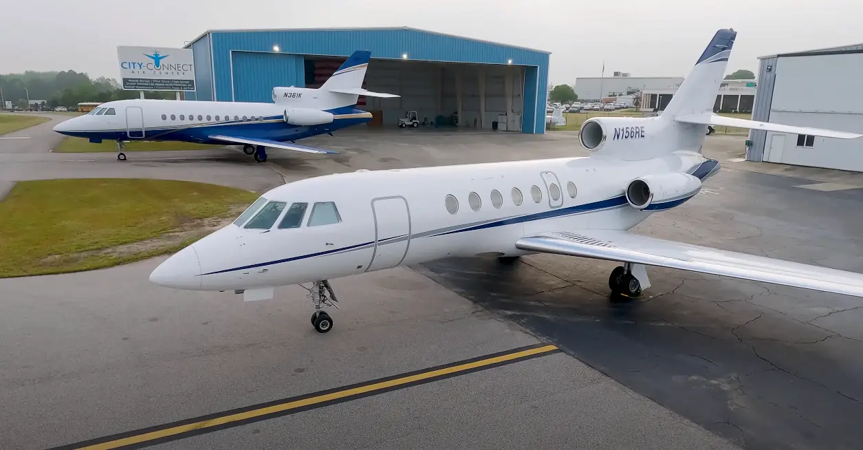 Dassault Falcon 50 N156RE operated by AirStat, Inc., KHQU, exterior