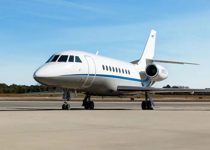 Dassault Falcon 2000 N190SA operated by Stark Airways, LLC, KCAK, exterior