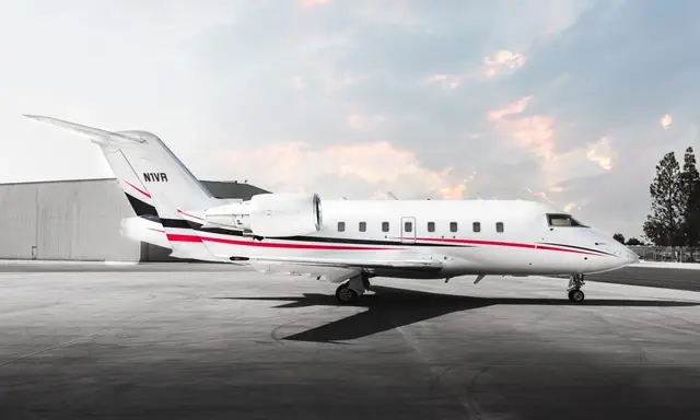 Bombardier Challenger 604 N1VR operated by West Coast Aviation Services, KSNA, exterior